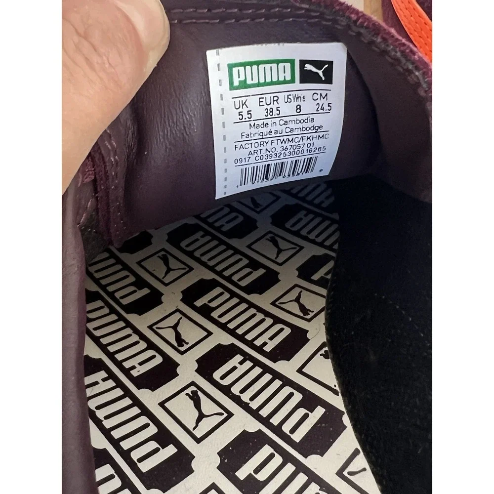 New Puma Women's Winetasteing Fame Suede Platform Trace Block Sneakers Size 8 - Picture 14 of 15